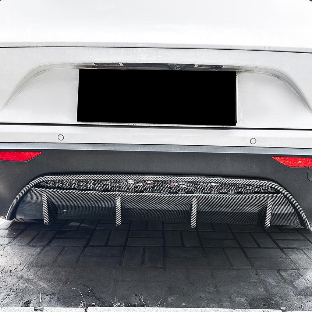 Per Alfa Romeo Stelvio 2017-24 Diffusore Posteriore Lip Look Fibra di Carbonio/Nero Lucido Spoiler Coda Bagagliaio Splitter Protezione Copertura