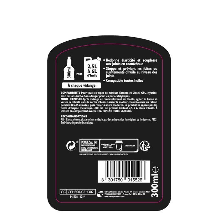 Carlube - stop fuite huile 300 ml