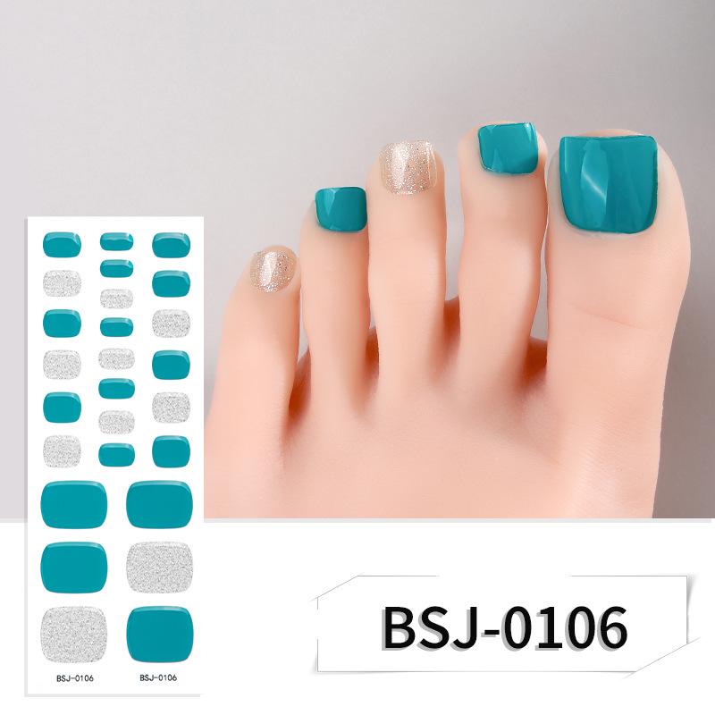 Semi-solid Gel Manicure Stickers, Toenail Stickers, Onion Pink Pearlescent Gradient Flash Semi-solid Nail Stickers
