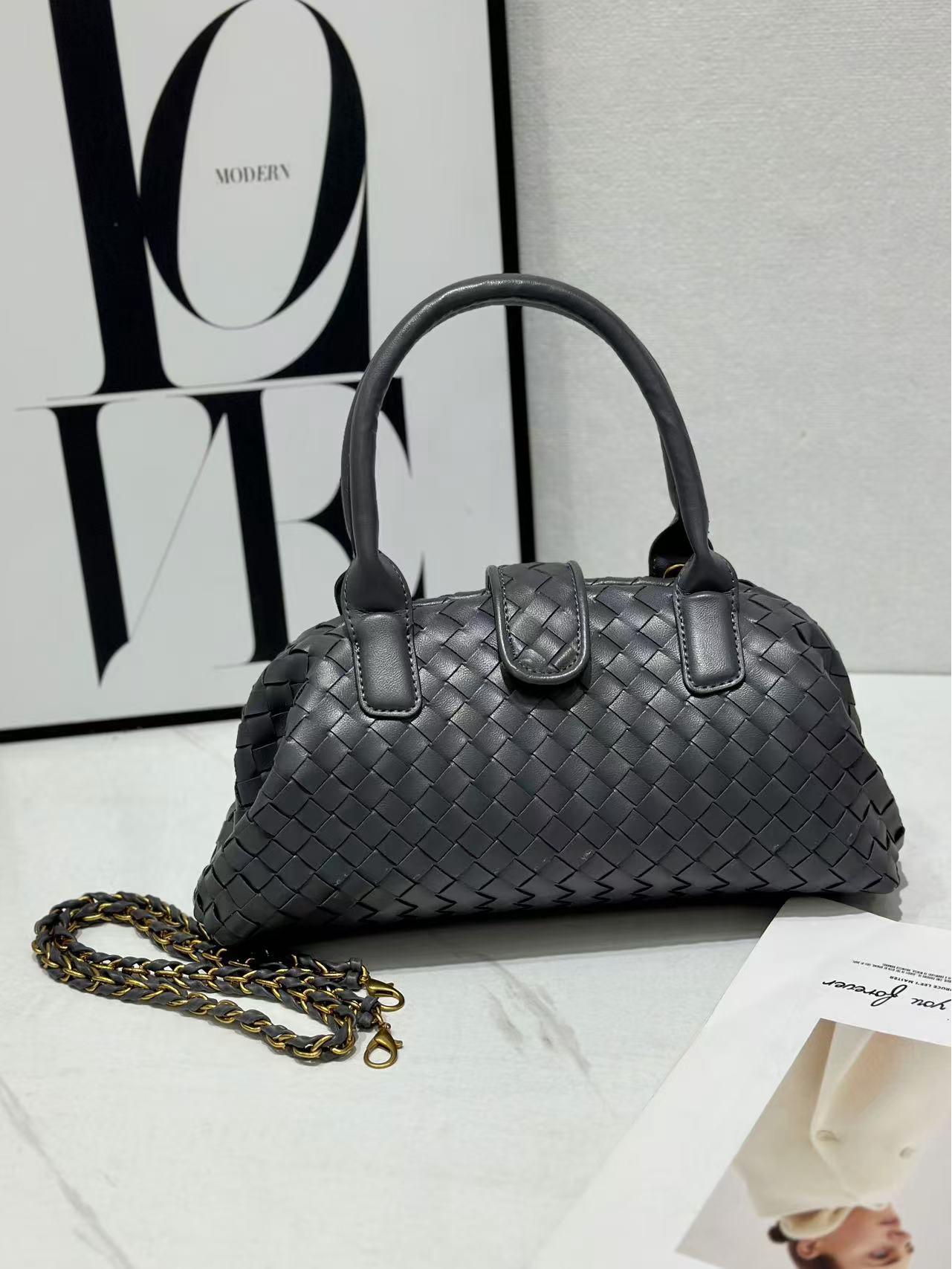 

Женская сумка через плечо Boston из натуральной кожи, плетеная вручную 33*11*17CM (Regular, No Mark)