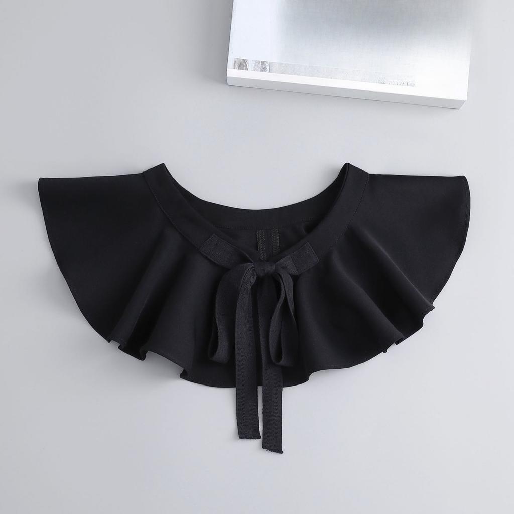 Women Lace Shirt Detachable Collar Wraps Blouse Tops Lapel Fake Collar Shawls Ladies Dress Small Cape Fuax Cols Decor