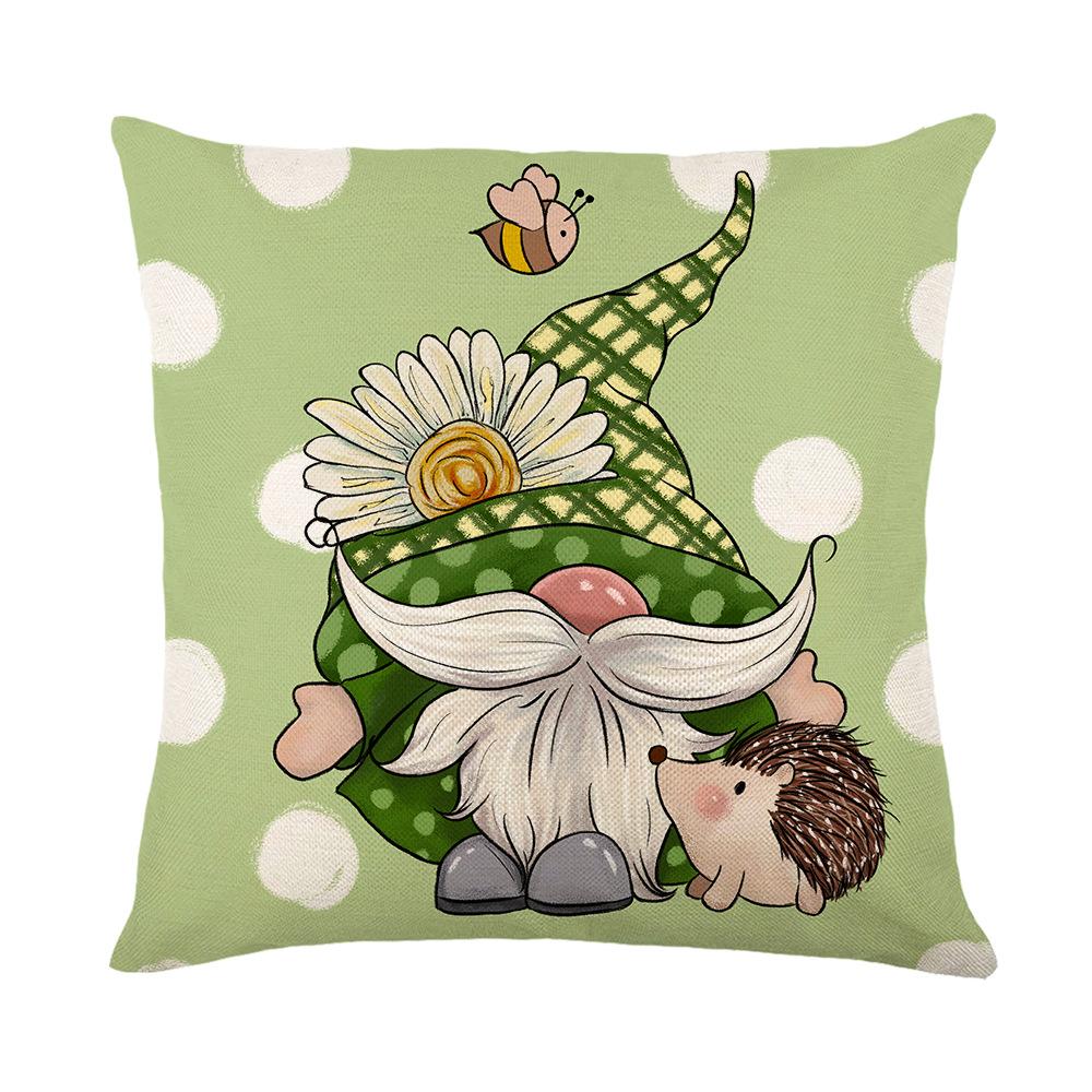Spring Bee Flower Pillow Cover Nordic Polyester Printed Sunflower Flower Home Cushion Cover