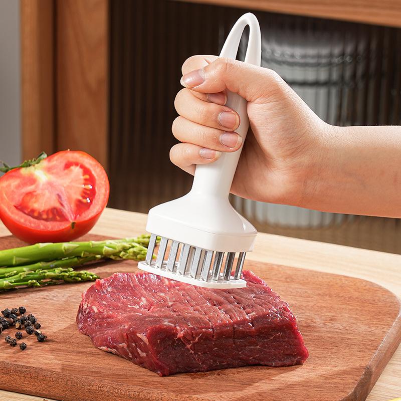 

1 шт., размягчитель мяса, машина для приготовления пищи из нержавеющей стали с 24 лезвиями, кухонные гаджеты, кухонные аксессуары белый