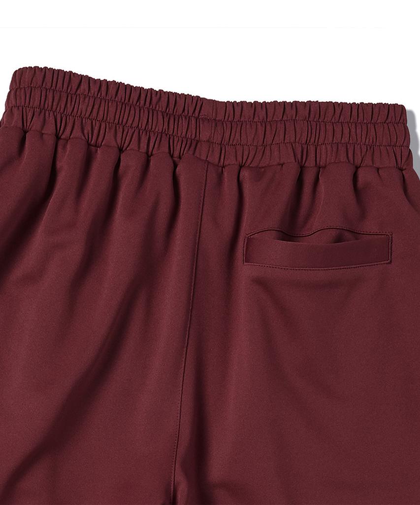 TRAVEL Jersey Track Bermuda Shorts Burgundy