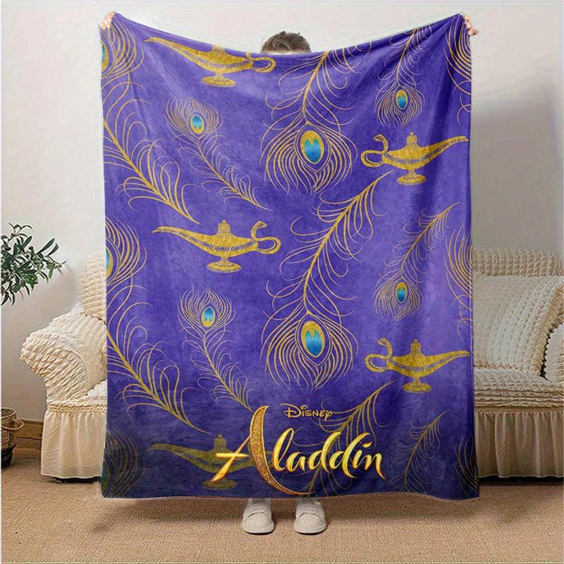 1pc, Aladdin-Inspired Home Decorative Throw Blanket: A Magical Gift for Your Living Room, Bedroom, or Outdoor, Flannel Coverlet