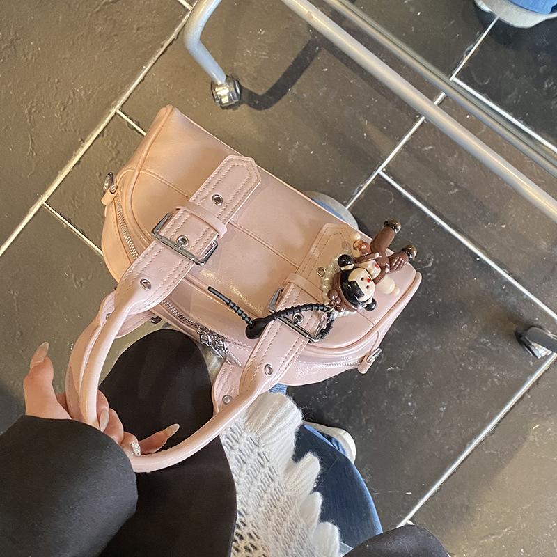 

Women s portable bowling bag New niche small square bag Simple and versatile shoulder messenger bag