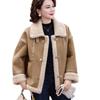 Middle-aged and Elderly Women's Fur Integrated Mother Autumn and Winter Coat Fleece Thickened Small Middle-aged and Elderly Coat Short Top