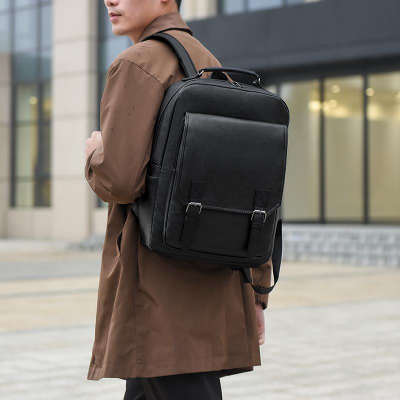 Fashion Men's Bag Trend Brand Retro Casual Backpack High Quality Waterproof Travel Bag Large Capacity Business Computer Bag