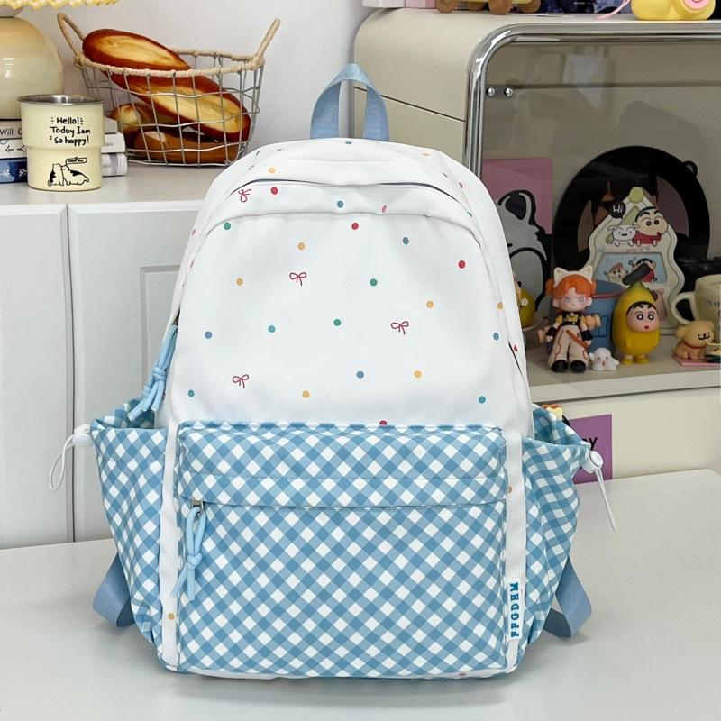 Schoolbag new polka dot personalized backpack cute simple high value girl feeling schoolbag fresh junior high school student backpack