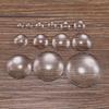 Kristallen Concave-Convexe Glazen Patch voor Doe-het-zelf Sieraden - Rond, Wit, Platte Achterkant