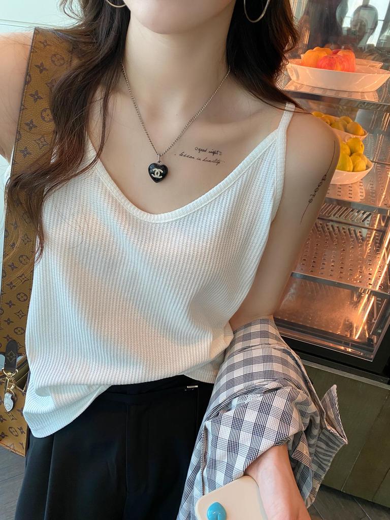 2025 Women's Square Neck Sleeveless Tank Top - Summer Loose Fit