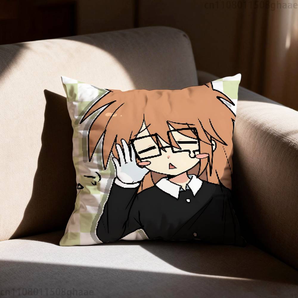 RRanfren Anime Pillow Case Pillow Case Living Room Sofa Cushion Cover Suitable For Home Bedroom Room Decoration