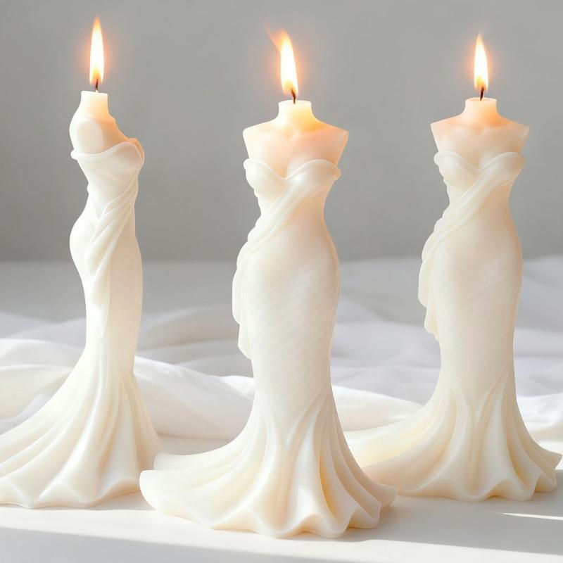 Stampi in Silicone per la Realizzazione di Candele, Stampo per Colata in Resina Epossidica per Matrimoni, Candele per Aromaterapia, Sapone, Artigianato Artistico per la Casa, Decorazioni