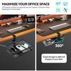 Under Desk Drawer Organizer Clamp On - 360° Swivel Metal Mesh Storage Basket, Hidden Rotating Desktop Tray for Standing Desk, Office Supplies &