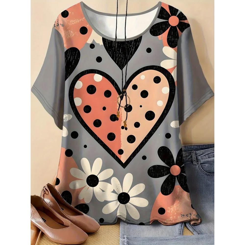 Comfortable Versatile Top Women s Short Sleeve Casual Loose T-Shirts Women’s XS
