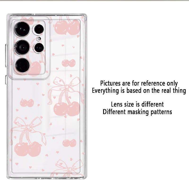 Case for Samsung Galaxy S26 S20 Plus S24 S23 Ultra S21 Note 20 Ultra 10 S22 FE S25 Edge Phone Cover Cartoon Bow