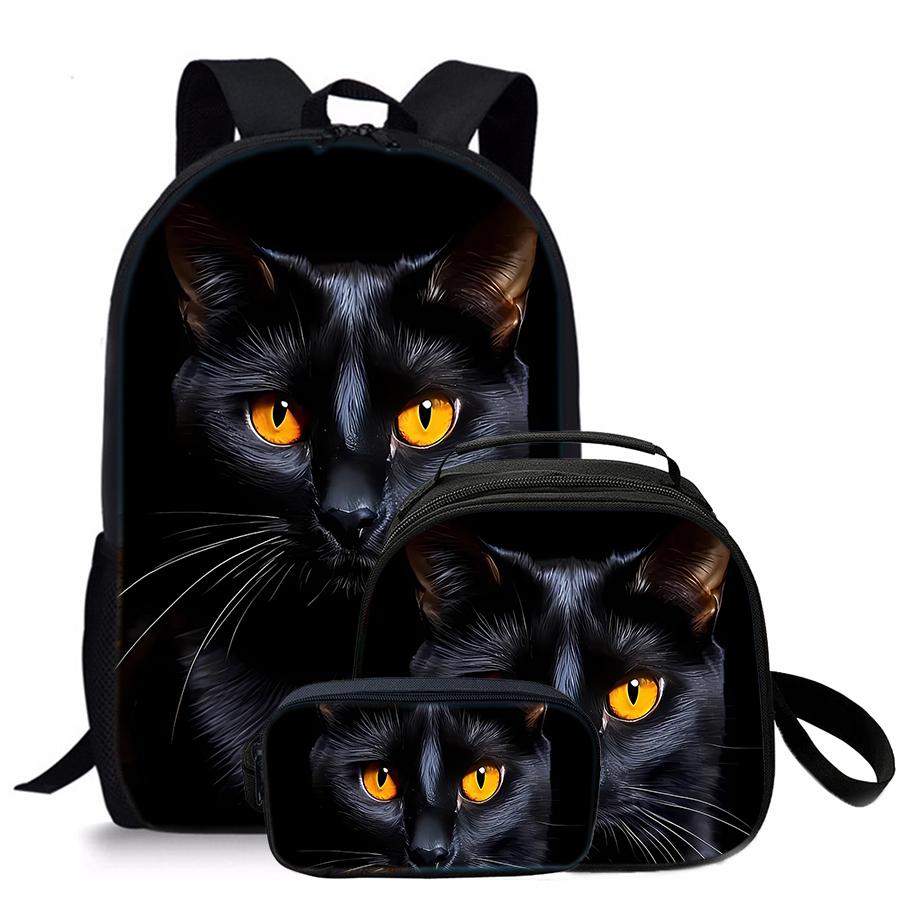 Set Zaino a Tre Pezzi Animale Scimmia per Ragazzi e Ragazze Migliori Regali Zaino Scolastico Cartone Animato Piatto 2D per Bambini