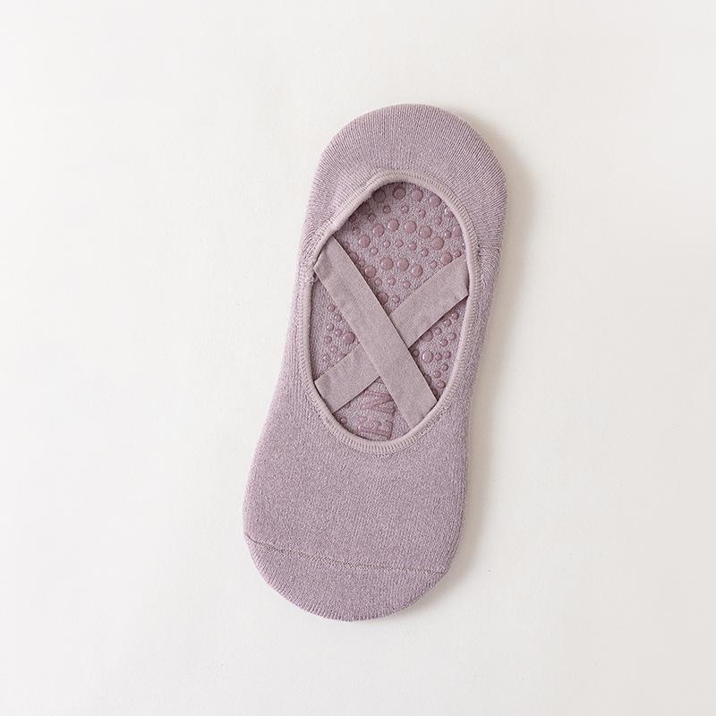 

Женские весенне-летние профессиональные спортивные носки с ремешком для йоги, пилатеса, для пола, нескользящие, хлопковые 1 pair