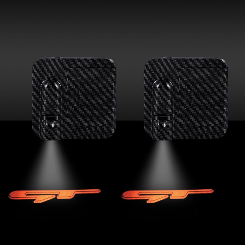 AABJA1 For GT Logo KIA KN K5 K3 Sportage Ceed RIO Hyundai Venga Infrared Sensor Car HD Door Welcome Light Led Projector Lamp 1/2PCS