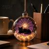 Eye-catching Seasonal Party Supplies Halloween Ball Ornament, Light Up Plastic Clear Hanging Decorations Decoration with Cat/Skeleton/Bat Inside
