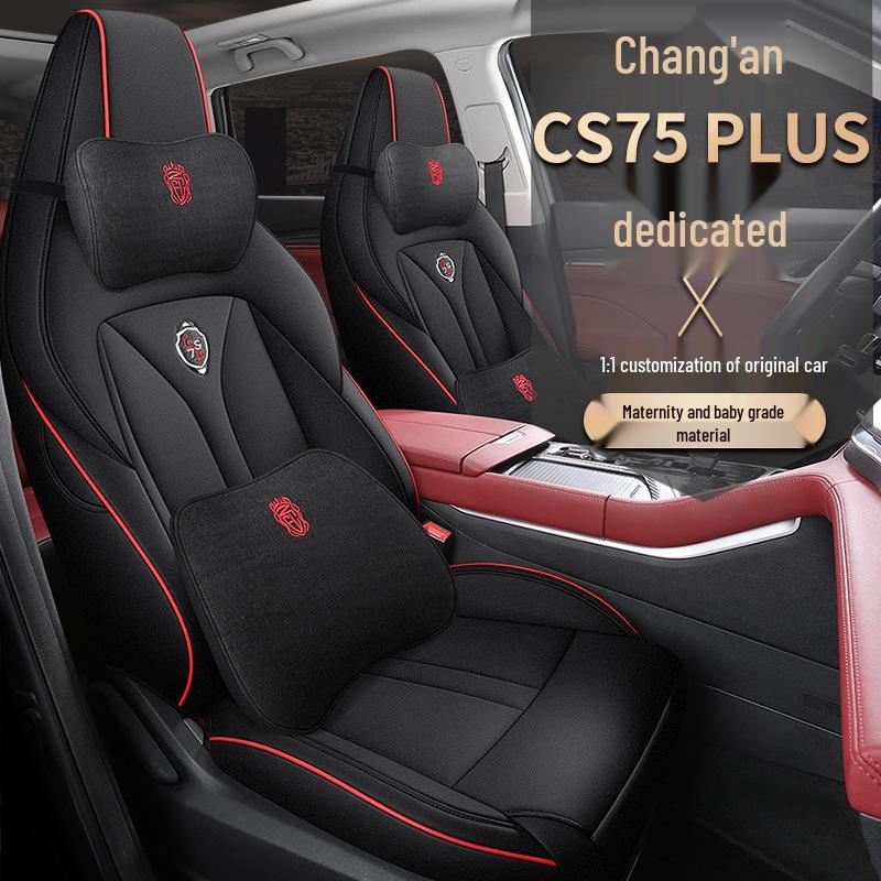 ZFL Leather Sports Seat Cushion for Changan CS75PLUS - All-Season Car Seat Cover