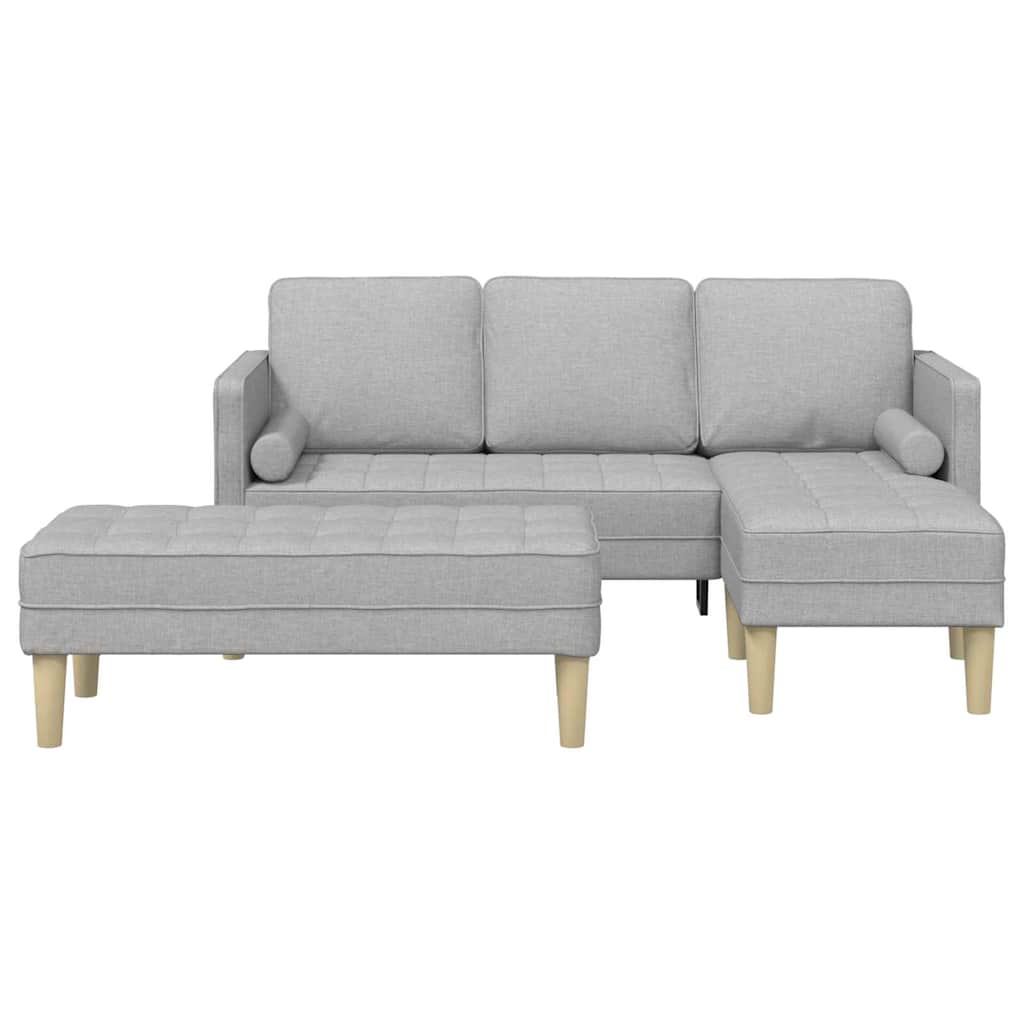 Sofa Set 2 pcs Cloud Grey 173 x 131 x 67 cm Polyester