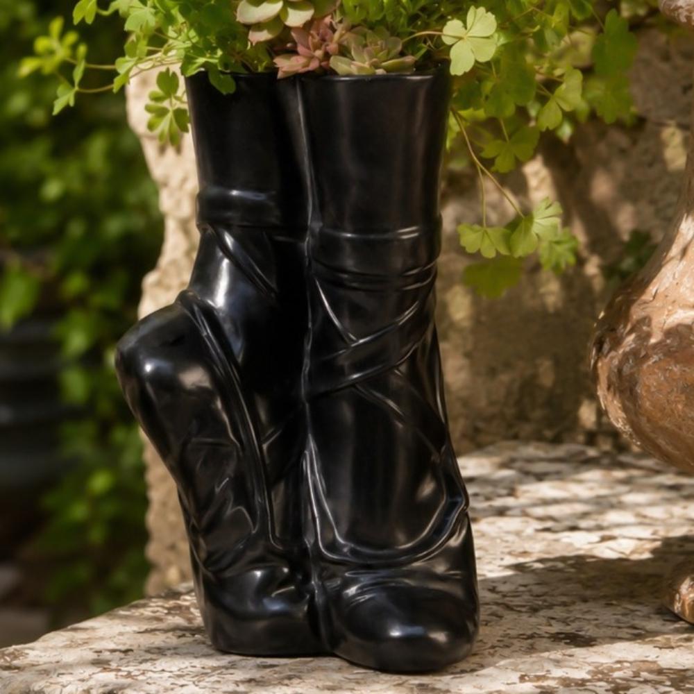 Dreamy Succulent Planter Creative Ballet Foot Vase Minimalist Foot Sculpture Pot Balcony Patio