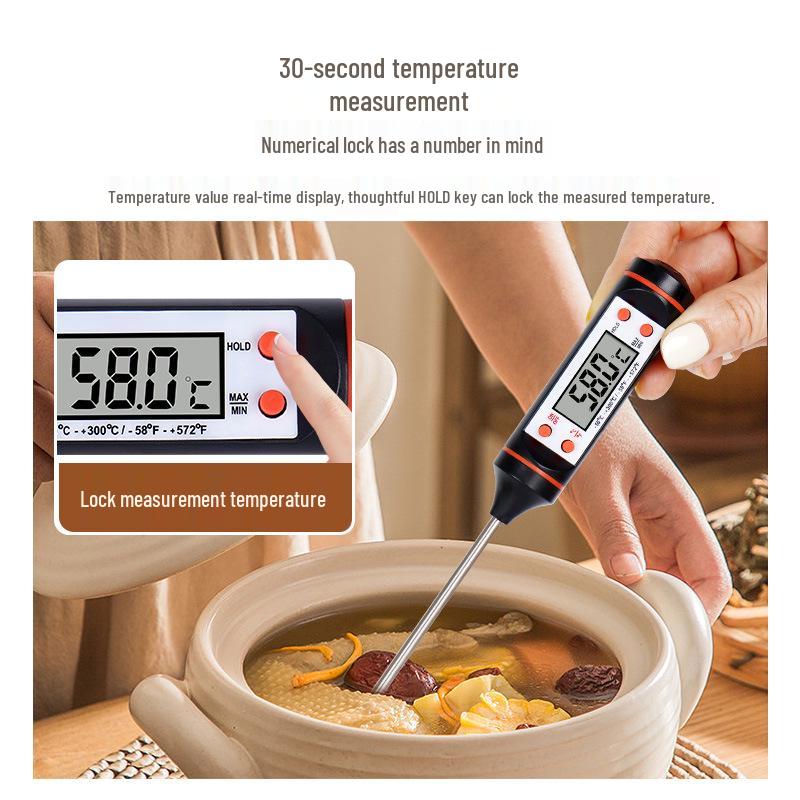 Baking & Cooking Thermometer: Industrial-Grade for Food, Water, Oil, Milk & More