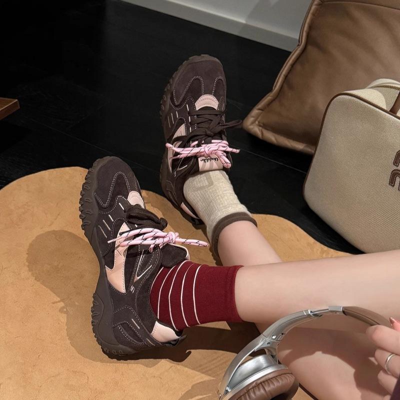 Ziyan 5cm Heightening German Training Shoes Women's Shantika New Retro Versatile Forrest Gump Platform Casual Ballet Sports Shoes