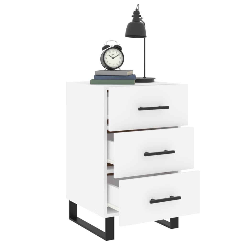 Nightstand White 40x40x66 cm Particleboard