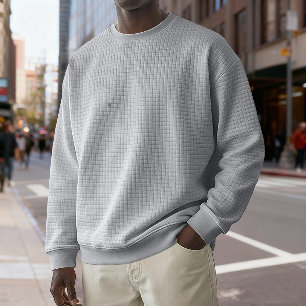 Men's Casual Loose Long,sleeved Round Neck Sweatshirt