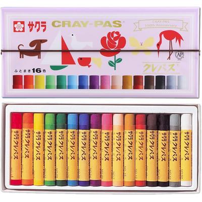Sakura Craypas Crayons 16 Colors with Rubber Band Limited Edition Lavender