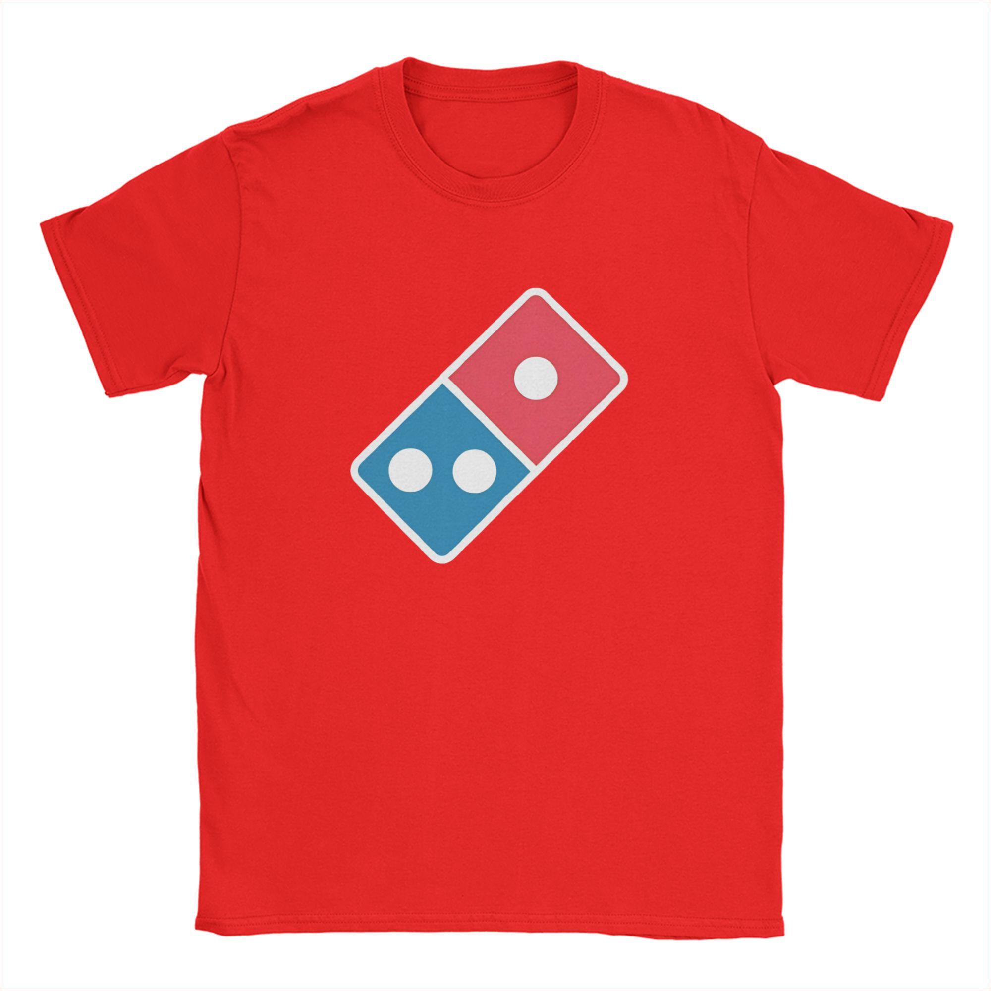 Men Pizza dominos T Shirt Pure Cotton Tops Vintage Short Sleeve Round Neck Tee Shirt Plus Size TShirts S