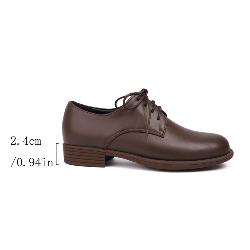 Brogue Woman Spring Autumn Flats Women Shoes PU Leather Lace-Up Loafers Female Flat Oxfords Big Size 41 42 Chaussure Femme