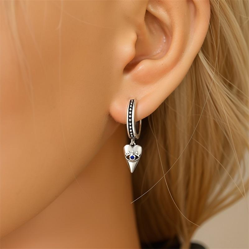 Classic Copper Color Simple Double Round Circle Black Zircon Ear Clip Pave Setting CZ Hoop Earrings for Women & Men Zircon Gift