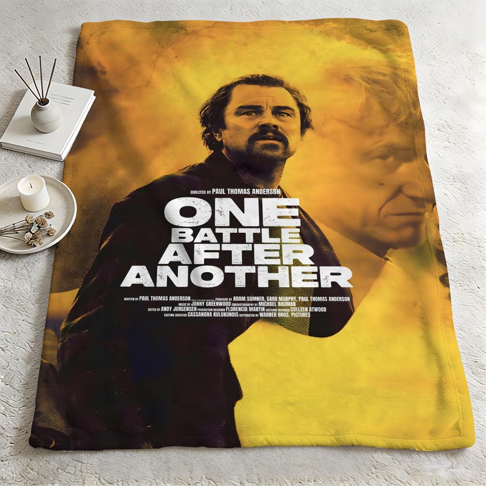 movie O-One Battle After Another-r Throw Warm Soft Flannel Blanket, Multi-use for Sofa Bed Camping Travel Nap