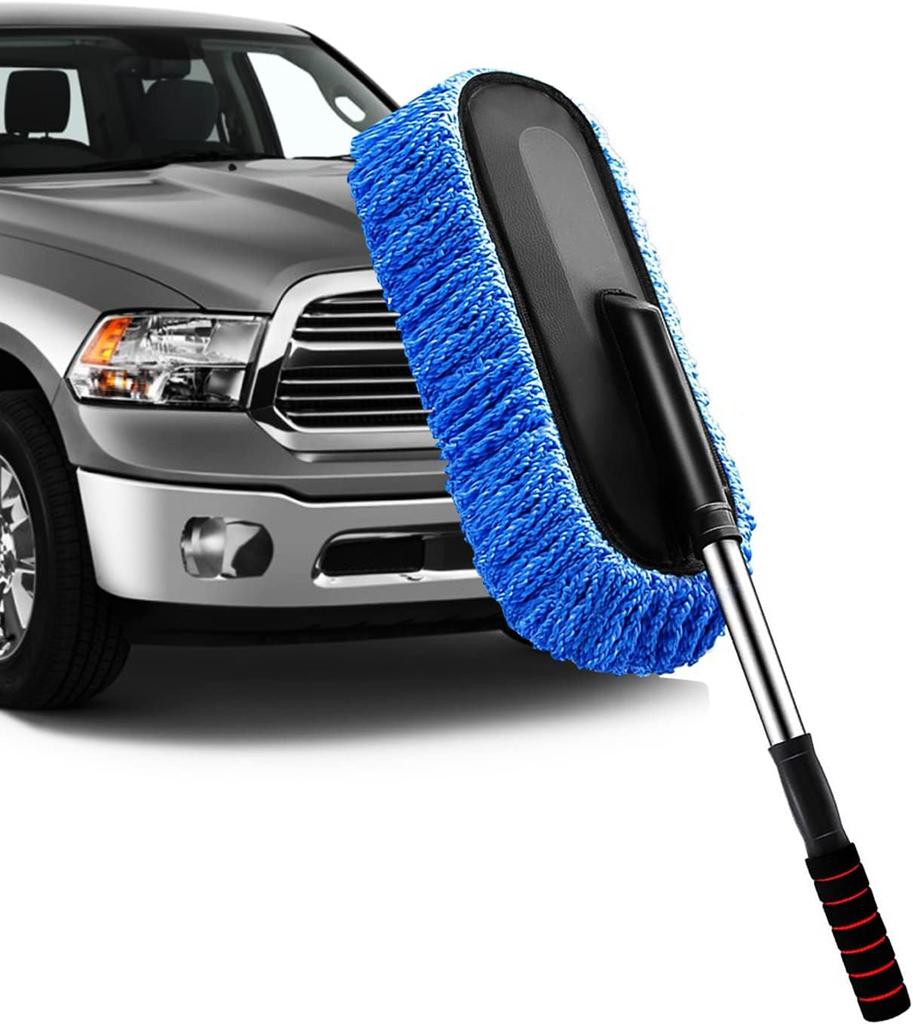 Car Duster Extendable Long Handle Microfiber Car Duster Exterior Scratch Free Car Cleaning Tool Car Dust Brush