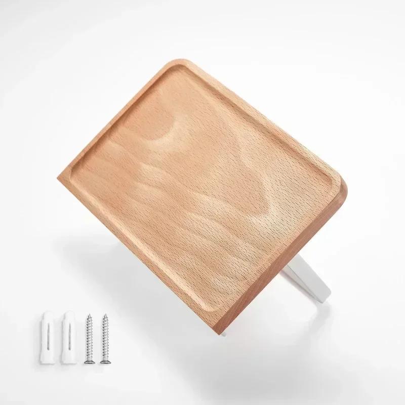 Wooden Toilet Paper Holder Bathroom Wall Mount WC Paper Phone Holder Shelf  Towel Roll Shelf Accessories Tissue box toilet Shelf