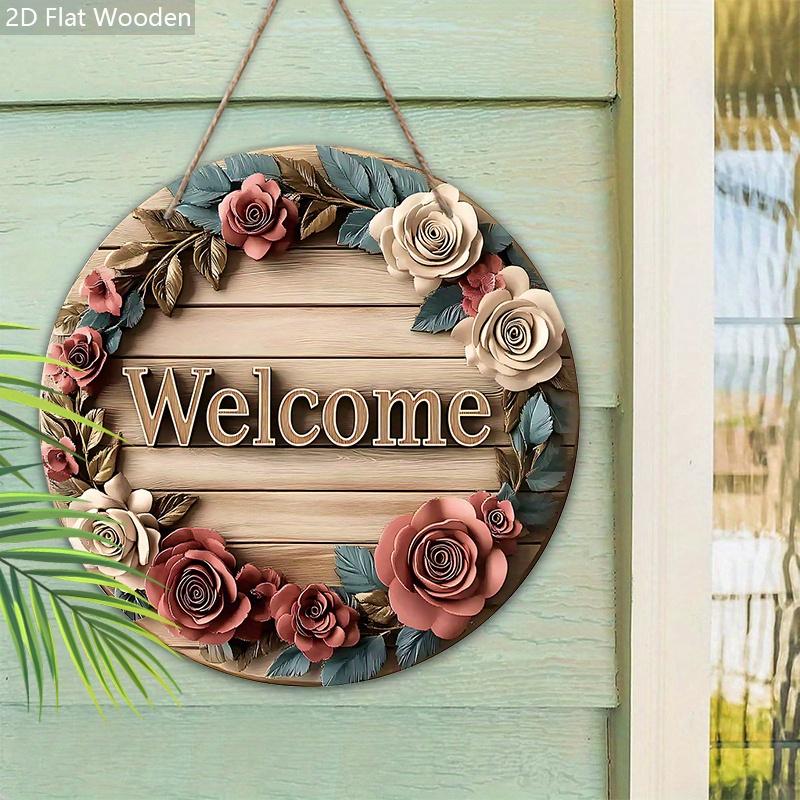 Rustic Wooden Welcome Sign - Charming Decorative Hanging Plaque - Ideal Home Hanging Ornament - Ideal Gift for Friend & Family