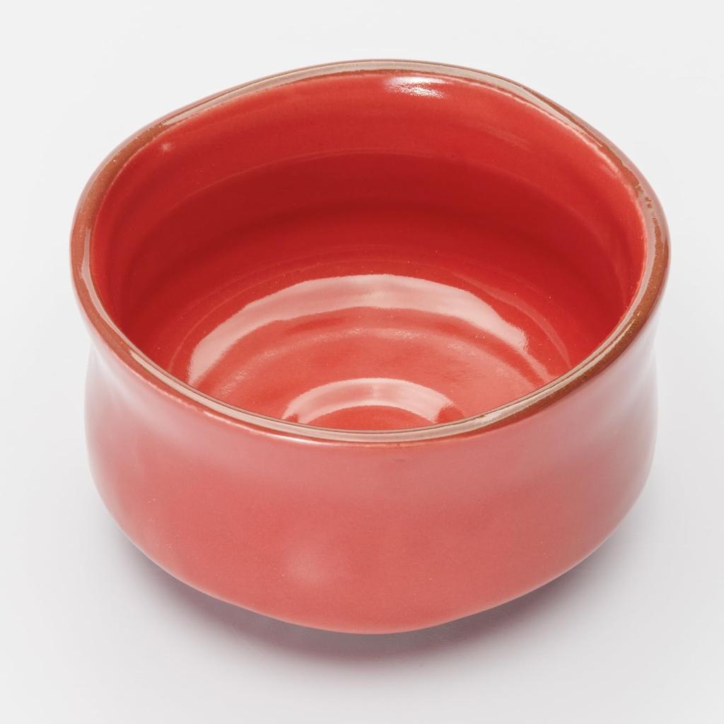 Mino Ware Matcha Tea Red Made In Product Number Bowl, Matcha, Ceremony, Diameter Approx. 12.5cm, Wall, Red, Japan, 505-37