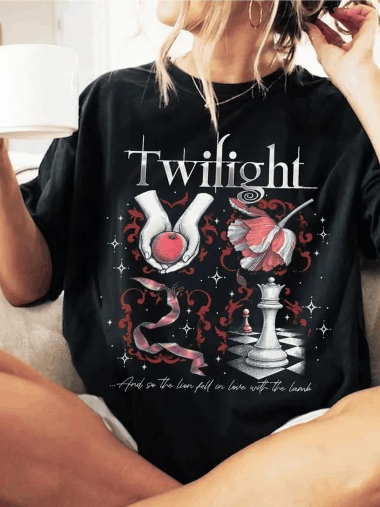 2026 Twilight Inspired Shirt Book Cover Aesthetic TShirt Twilight Saga Fan Gift Vampires Wolves Romance Unisex Shirt