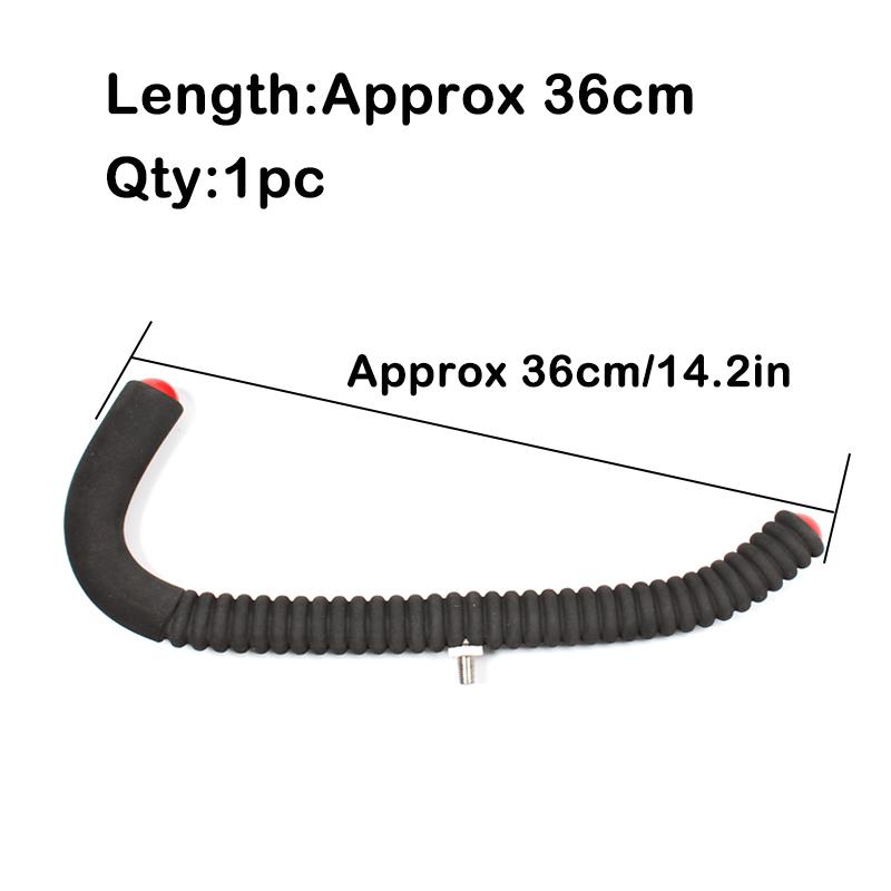 1pc Carp Fishing Tool Bent Feeder Rod Rest 26cm/36cm With 3/8″ BSF Alu Alloy Ripple EVA To Protect Feeder Fishing Rod Accessories