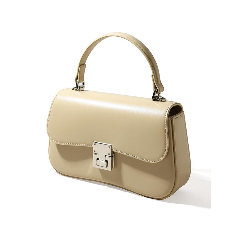 

Bag Women s New Cowhide Handbag 2025 Spring Fashion Versatile Shoulder Messenger Bag Simple Commuter Small Square Bag 22.5*6*13.5 cm