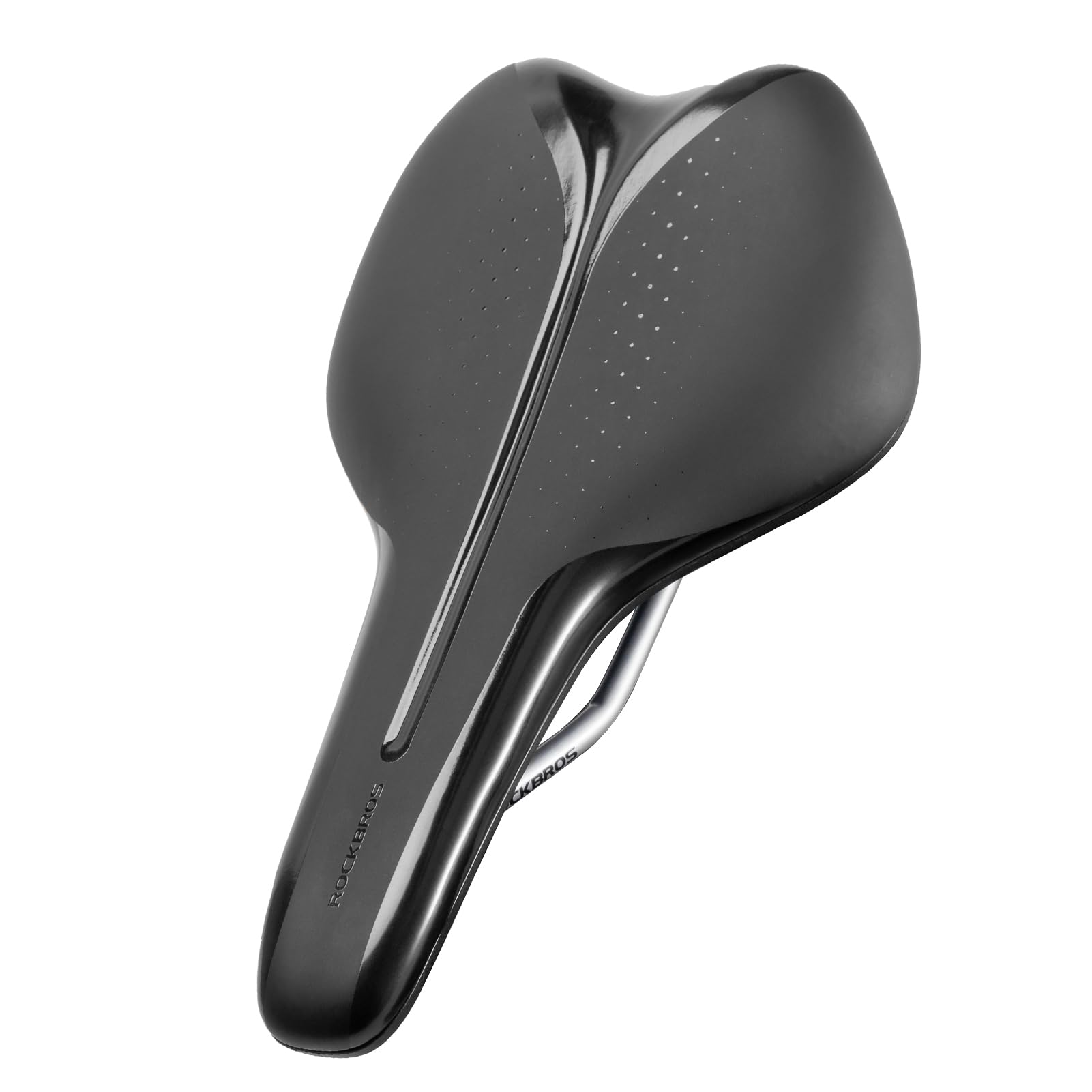 

ROCKBROS Bicycle Comfortable Short Saddle with Memory Shock Water for Road Mountain and Cross Black Saddle, Foam, Absorption, Repellent, Lightweight, чёрный