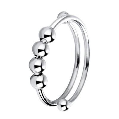 1 Stück Stressabbau Stapelbare Ringe Verstellbarer Offener Ring für Sorgen Meditation