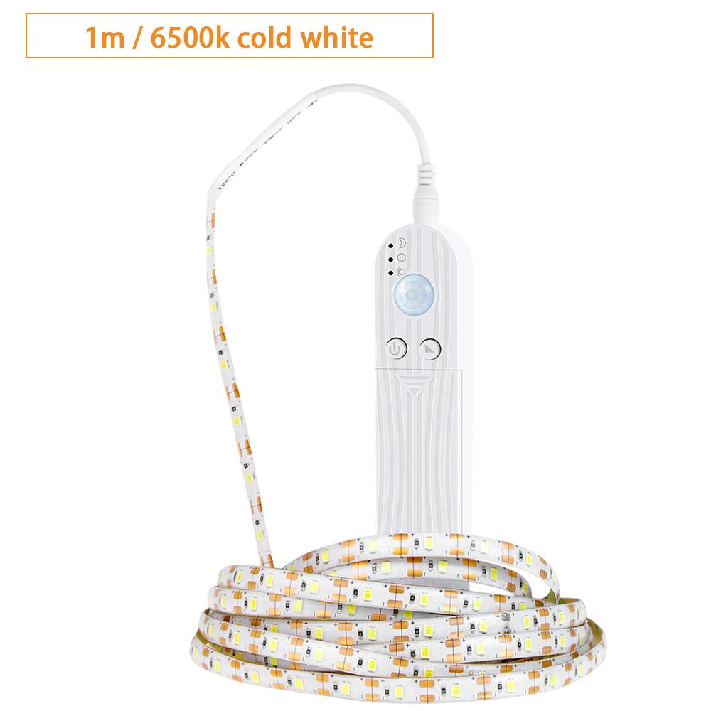 Dimmable LEDs Strips Light PIR Motion Sensor 1m 60LEDs Rope Light for TV Computer Desktop Background Home Kitchen