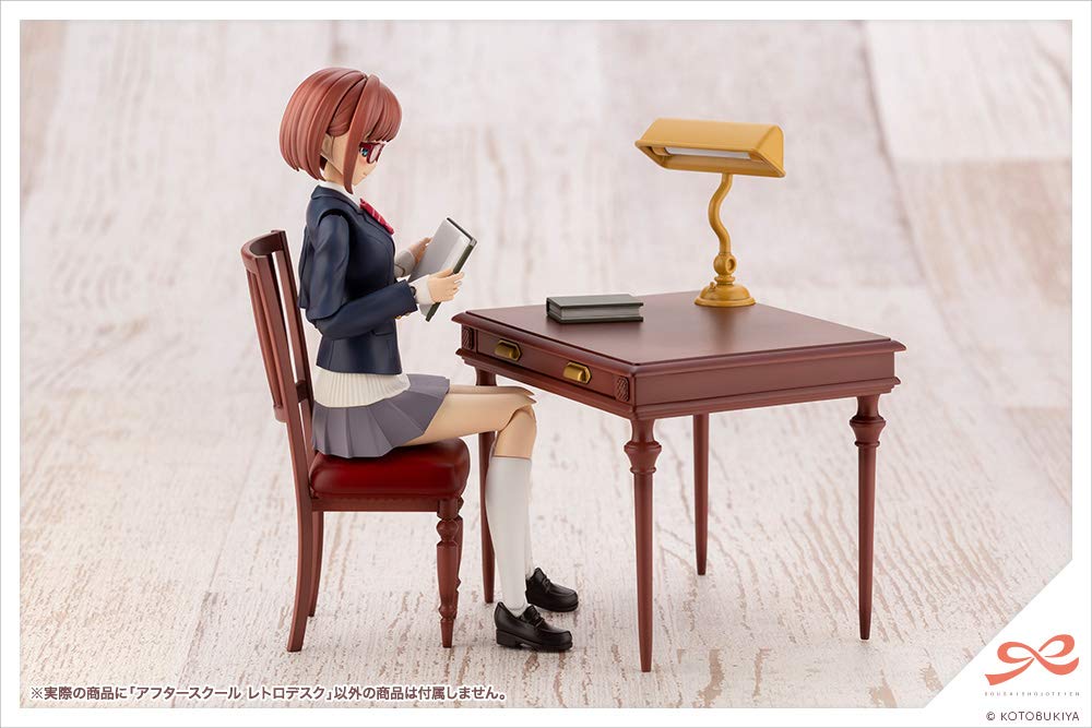 KOTOBUKIYA Sosai Garden After School Retro Desk Total Length 87mm Scale Plastic Model MV002 Girls' Approx. 1/10