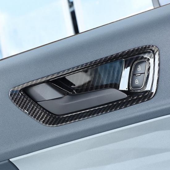 ABS Carbon Interior Door Handle Bowl Trim Styling Cover For Ford Maverick +