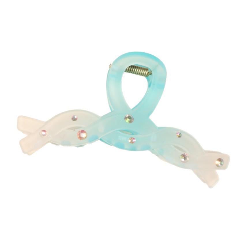 Korean Style Frosted Jelly Hair Clip - Transparent Plastic Claw for Women's Bun and Updo