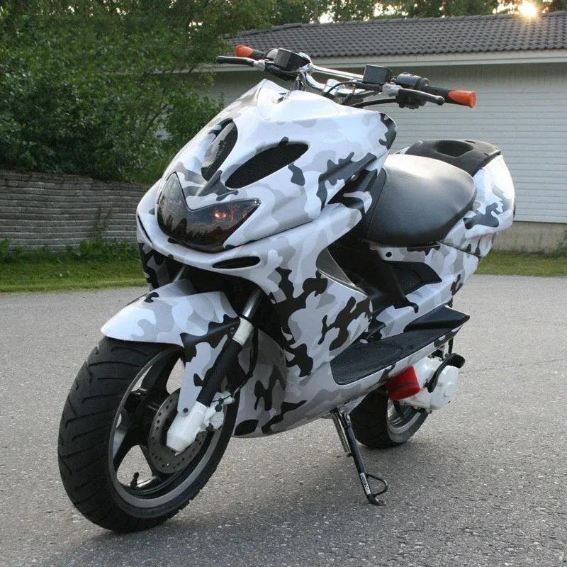 Arktisches Schnee-Tarnfolie Auto-Wrap Tarnfolie Autoaufkleber Fahrrad Konsole Computer Laptop Skin Roller Motorrad